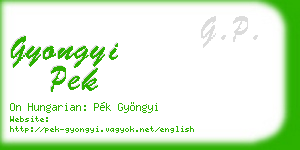gyongyi pek business card